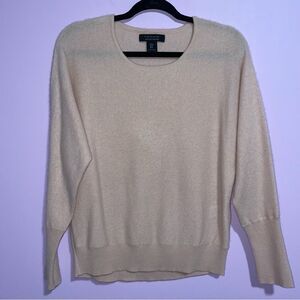 Tahari Cashmere Sweater Soft Pink Women M Contemporary Minimalist Office Modest